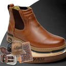 Kit Bota Agro Ortopédica + BRINDES: Cinto, Boné e Carteira
